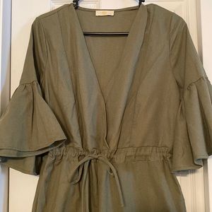 Green Linen Jumpsuit